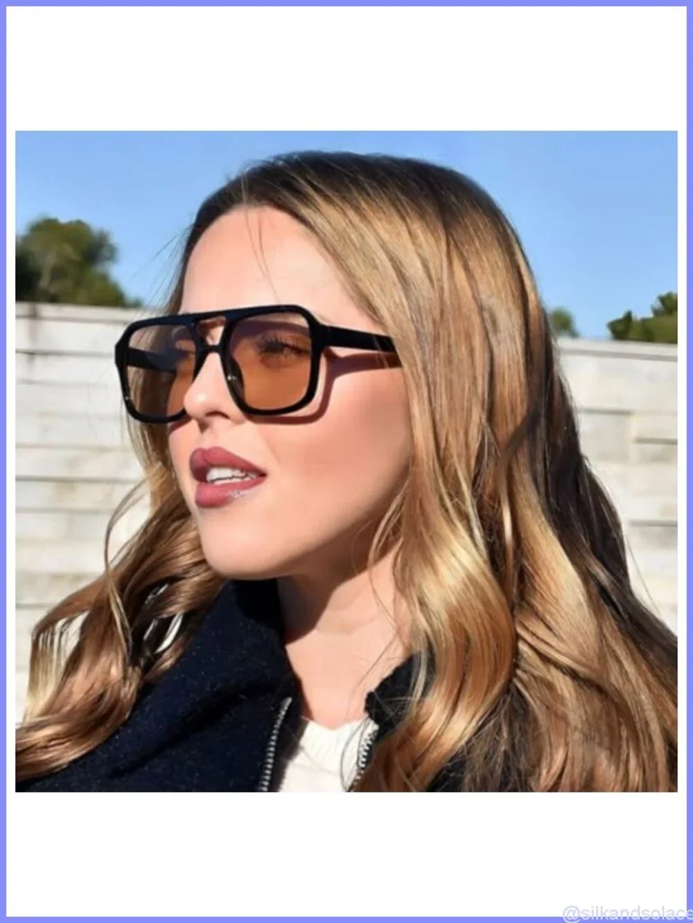Retro 70s Square Aviator Sunglasses UV400 Flat Frame Unisex